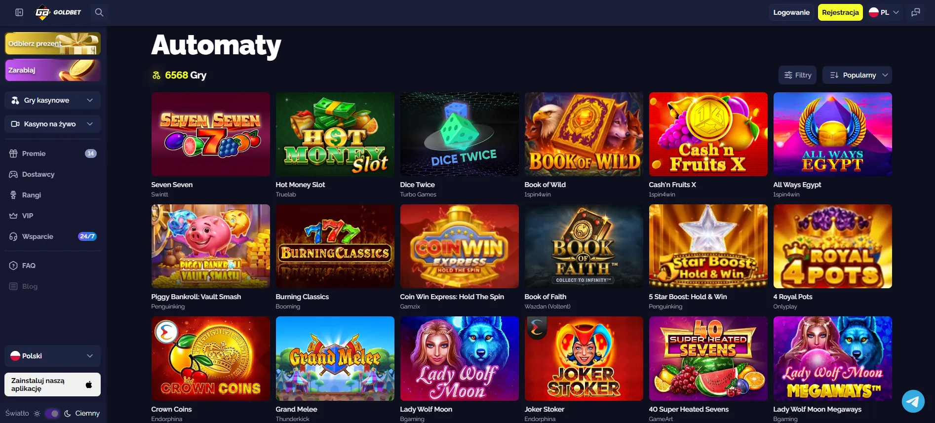 Sloty w Goldbet Casino